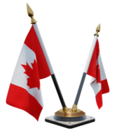 Canada 3d illustratie dubbele v bureau vlag staan png