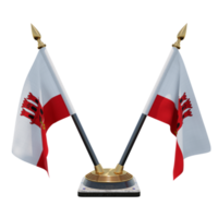 Gibraltar 3d illustration Double V Desk Flag Stand png