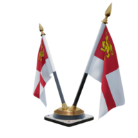 sark 3d ilustración doble v soporte de bandera de escritorio png