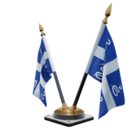 drapeau aux slangen de la Martinique 3d illustratie dubbele v bureau vlag staan png