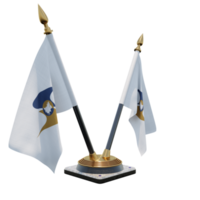 Eurasian Economic Union 3d illustration Double V Desk Flag Stand png