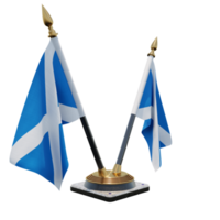Schotland 3d illustratie dubbele v bureau vlag staan png
