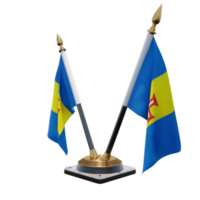 Madeira 3d illustration Double V Desk Flag Stand png