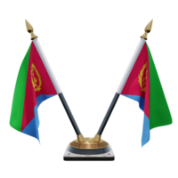 eritrea ilustración 3d soporte de bandera de escritorio doble v png