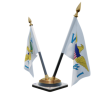 soporte de bandera de escritorio doble v de ilustración 3d de estados unidos png