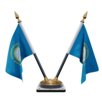 zuiden dakota 3d illustratie dubbele v bureau vlag staan png
