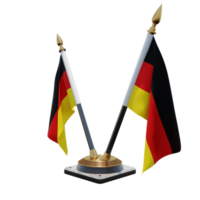 Germany 3d illustration Double V Desk Flag Stand png