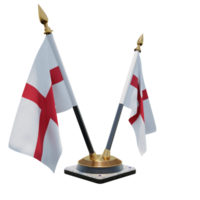 England 3d illustration Double V Desk Flag Stand png