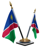 Namibia 3d illustration Double V Desk Flag Stand png