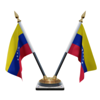 venezuela 3d ilustración doble v soporte de bandera de escritorio png