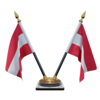 österrike 3d illustration dubbel- v skrivbord flagga stå png