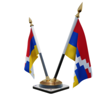 artsakh 3d illustration double v bureau porte-drapeau png