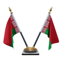 Belarus 3d illustration Double V Desk Flag Stand png