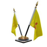 nouveau mexique illustration 3d double v support de drapeau de bureau png