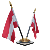 Austria 3d illustration Double V Desk Flag Stand png