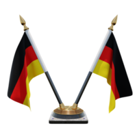 Duitsland 3d illustratie dubbele v bureau vlag staan png