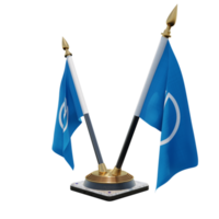 Nordic Council 3d illustration Double V Desk Flag Stand png