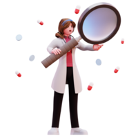 3D Character Female Doctor Illustration png