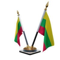 aero 3d illustratie dubbele v bureau vlag staan png