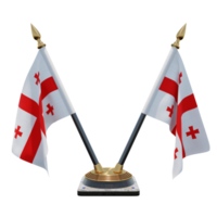 georgien 3d illustration dubbel- v skrivbord flagga stå png