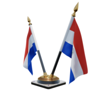 Paraguay 3d illustratie dubbele v bureau vlag staan png