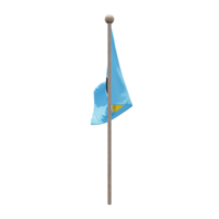 heilige lucia 3d illustratie vlag Aan pool. hout vlaggenmast png