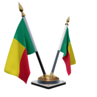 benin ilustración 3d soporte de bandera de escritorio doble v png