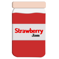 Strawberry jam icon illustration png