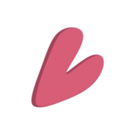 Love shape illustration png