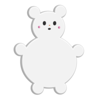 ilustração de boneca de urso branco png