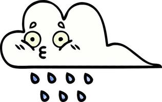 comic book style cartoon rain cloud vector