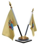 New Jersey 3d illustration Double V Desk Flag Stand png