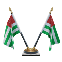 Republic of Abkhazia 3d illustration Double V Desk Flag Stand png