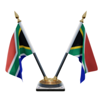 South Africa 3d illustration Double V Desk Flag Stand png