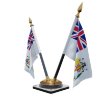 British Antarctic Territory 3d illustration Double V Desk Flag Stand png