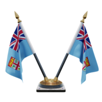 fiji 3d ilustración soporte de bandera de escritorio doble v png