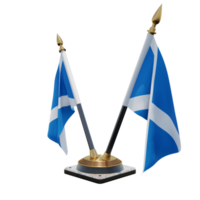 Scotland 3d illustration Double V Desk Flag Stand png