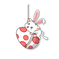 cat and Easter Day sticker png