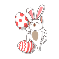 cat and Easter Day sticker png