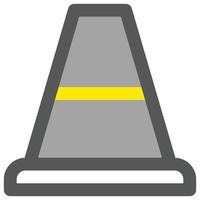 Cone, Filled Line Style Icon, Construction Theme vector