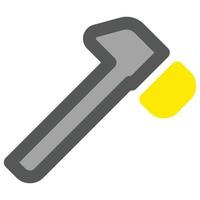 Hammer Nail, Filled Line Style Icon, Construction Theme vector