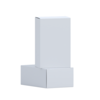 maqueta de dos cajas rectangulares png