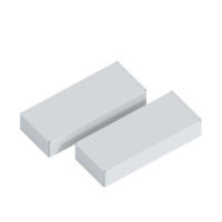 maqueta de dos cajas rectangulares png