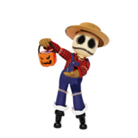 personaje 3d halloween png