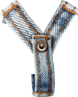 alfabet brieven jeans geïsoleerd png