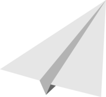 White paper airplane png