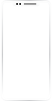 White smart phone screen png