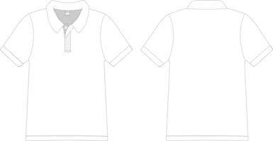 weißes Poloshirt png