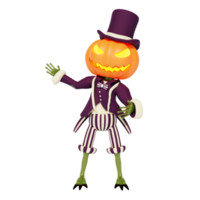 personaje 3d halloween png