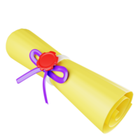 papel de rolagem de objeto 3d png